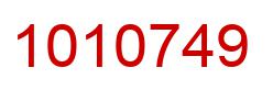 Number 1010749 red image