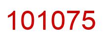 Number 101075 red image