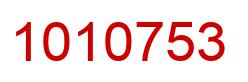 Number 1010753 red image