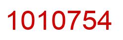 Number 1010754 red image