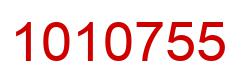 Number 1010755 red image