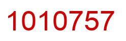Number 1010757 red image