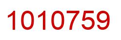 Number 1010759 red image