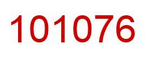 Number 101076 red image