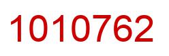 Number 1010762 red image