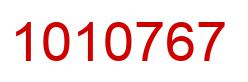 Number 1010767 red image