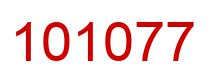 Number 101077 red image