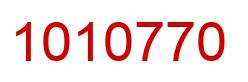 Number 1010770 red image