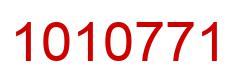 Number 1010771 red image
