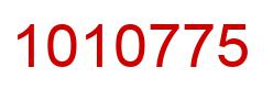 Number 1010775 red image