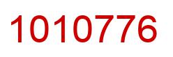 Number 1010776 red image