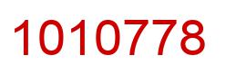 Number 1010778 red image