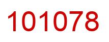 Number 101078 red image