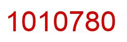 Number 1010780 red image