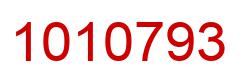 Number 1010793 red image