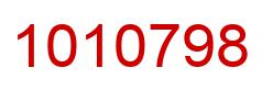 Number 1010798 red image