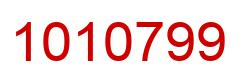 Number 1010799 red image