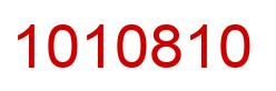 Number 1010810 red image