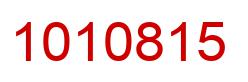 Number 1010815 red image