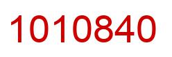 Number 1010840 red image
