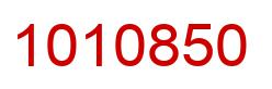 Number 1010850 red image