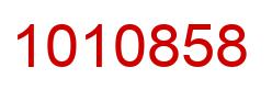 Number 1010858 red image