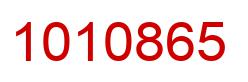 Number 1010865 red image