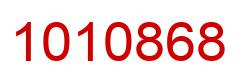 Number 1010868 red image