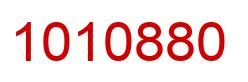 Number 1010880 red image