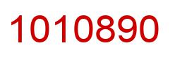 Number 1010890 red image