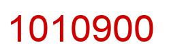 Number 1010900 red image