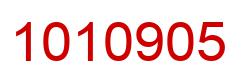 Number 1010905 red image
