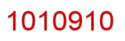 Number 1010910 red image
