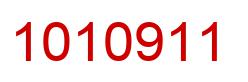 Number 1010911 red image