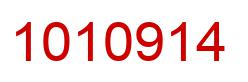 Number 1010914 red image
