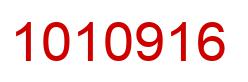 Number 1010916 red image