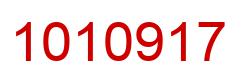 Number 1010917 red image