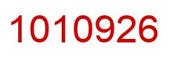 Number 1010926 red image