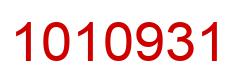 Number 1010931 red image