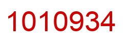 Number 1010934 red image