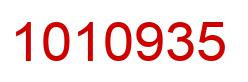 Number 1010935 red image