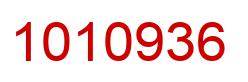 Number 1010936 red image