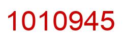 Number 1010945 red image