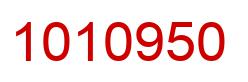 Number 1010950 red image