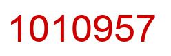 Number 1010957 red image