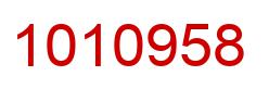 Number 1010958 red image