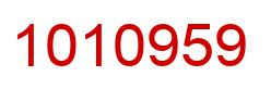 Number 1010959 red image