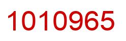 Number 1010965 red image