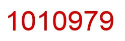 Number 1010979 red image