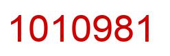 Number 1010981 red image